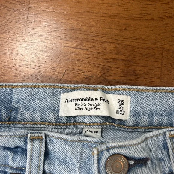 Abercrombie & Fitch Jeans Women's Size 2s The 90s Straight Ultra High Rise Curve - Picture 5 of 14